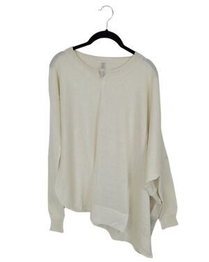 Prose IV Off White Oversized Asymmetrical Sweater - S